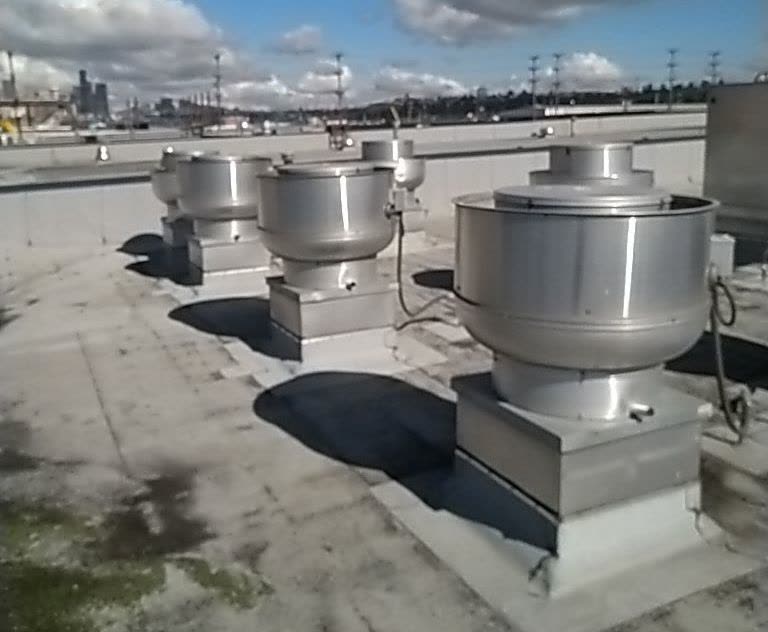 Rooftop exhaust fan service